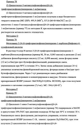 Производные 1-бензоилпиперазина в качестве ингибиторов поглощения глицина для лечения психозов (патент 2355683)