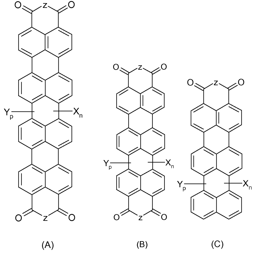 Кватерриленовые и/или терриленовые красители, связанные с полимерами, и содержащие их композиции (патент 2599301)