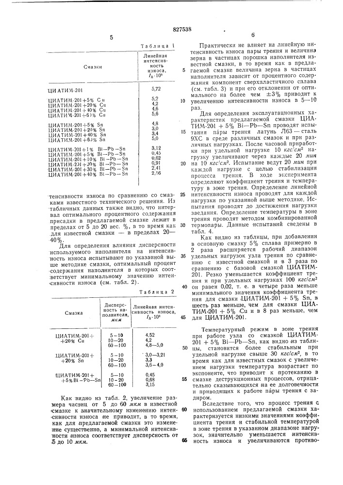 Антифрикционная металлоплакирующая смазка (патент 827538)