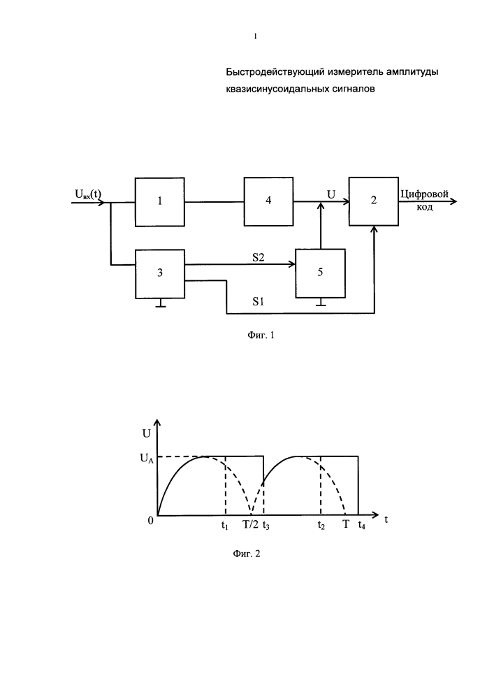 Быстродействующий измеритель амплитуды квазисинусоидальных сигналов (патент 2624413)