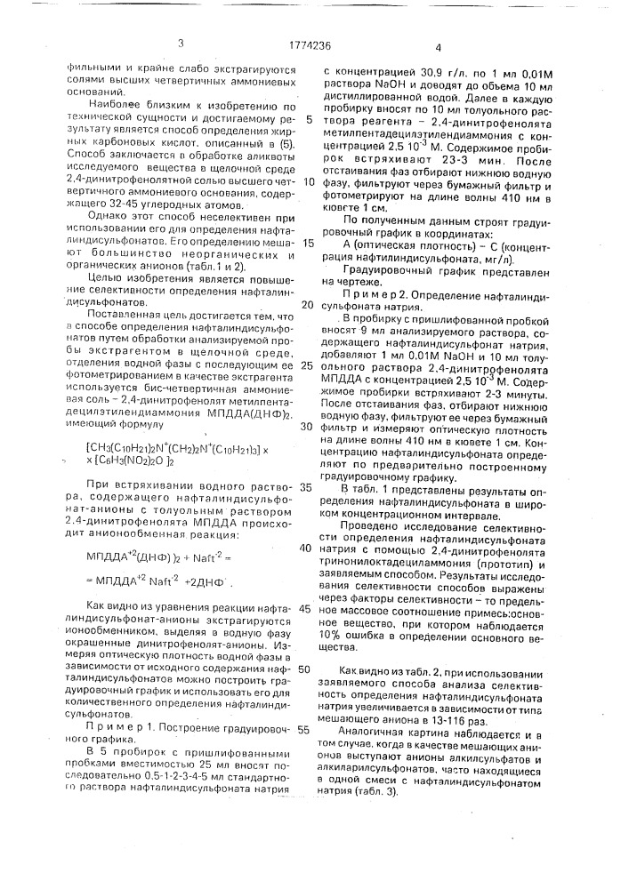 Способ определения нафталиндисульфонатов (патент 1774236)