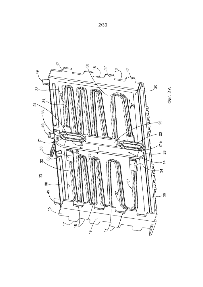 Модуль аккумуляторной батареи с корпусом модуля аккумуляторной батареи и элементами аккумуляторной батареи (патент 2636382)