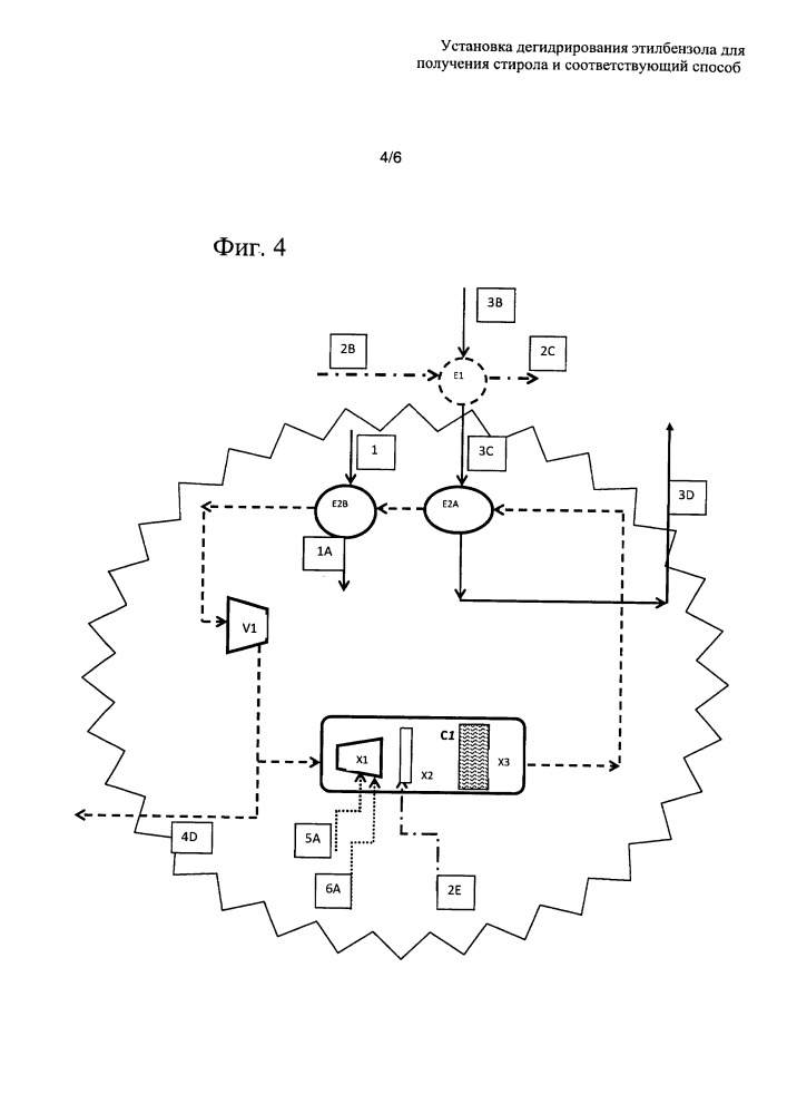 Установка дегидрирования этилбензола для получения стирола и соответствующий способ (патент 2659255)