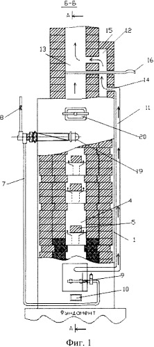 Газовая отопительная печь (патент 2490552)