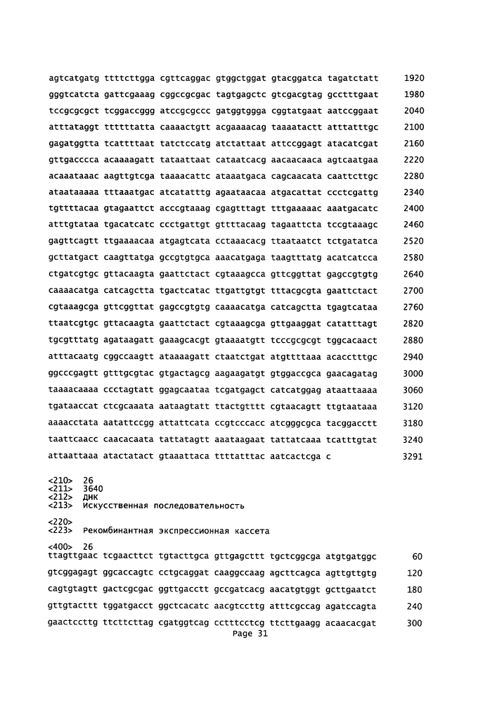Элементы рекомбинантной днк для экспрессии рекомбинантных белков в клетке-хозяине (патент 2619161)