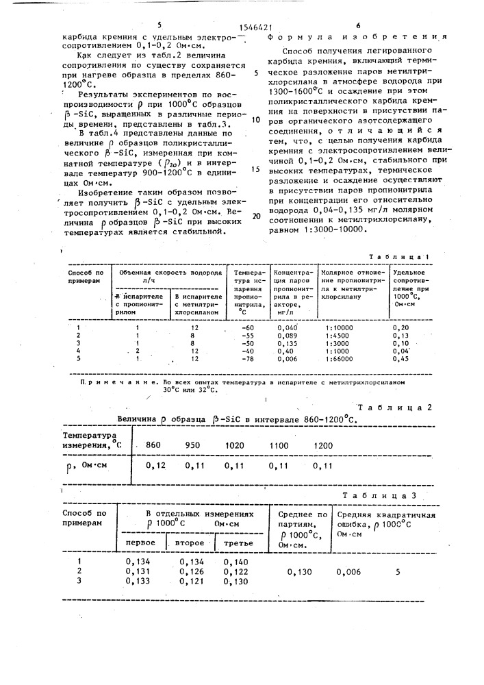 Способ получения легированного карбида кремния (патент 1546421)