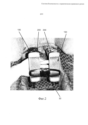 Система безопасности с ограничителем привязного ремня (патент 2587124)