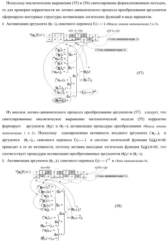 Способ активизации аргумента (0j+1 )i аналогового сигнала условно &#171;j+1&#187; разряда и аргумента (0j )i аналогового сигнала условно &#171;j&#187; разряда сквозного последовательного переноса f1,2(  )&#177;0 для преобразования структуры позиционно-знаковых аргументов &#177;[nj]f(+/-) аналоговых сигналов в условной &#171;i&#187; &#171;зоне минимизации&#187; в минимизированную позиционно-знаковую структуру &#177;[nj]f(+/-)min аналоговых сигналов и функциональная структура для его реализации (варианты русской логики) (патент 2425441)