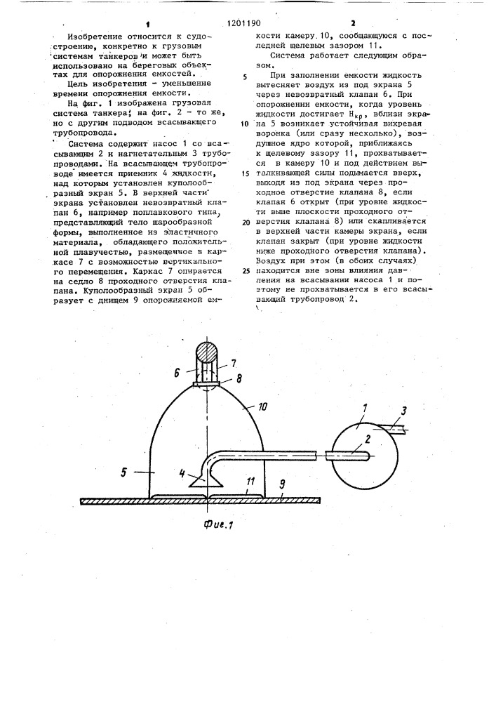 Грузовая система танкера (патент 1201190)