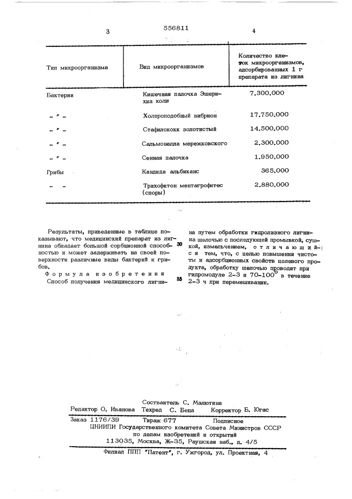 Способ получения медицинского лигнина (патент 556811)