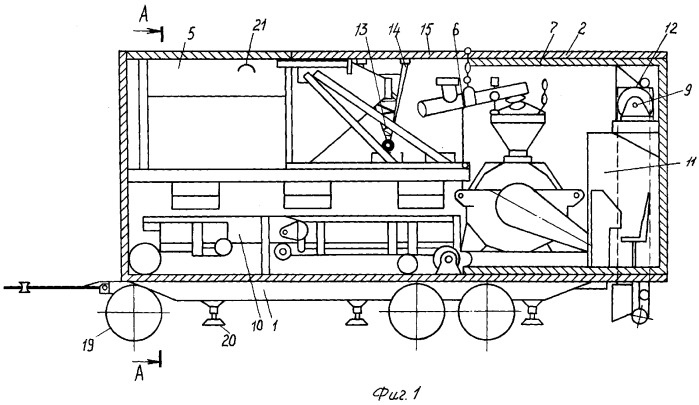 Передвижная бетонорастворная установка (патент 2267401)