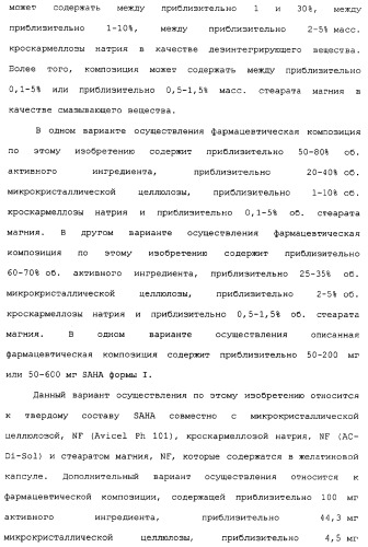 Композиции субероиланилид-гидроксаминовой кислоты и способы их получения (патент 2354362)