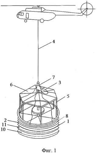 Спасательное устройство на внешней подвеске вертолета (патент 2545684)