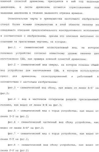 Способ и устройство для прессования при изготовлении клееной слоистой древесины (патент 2329889)