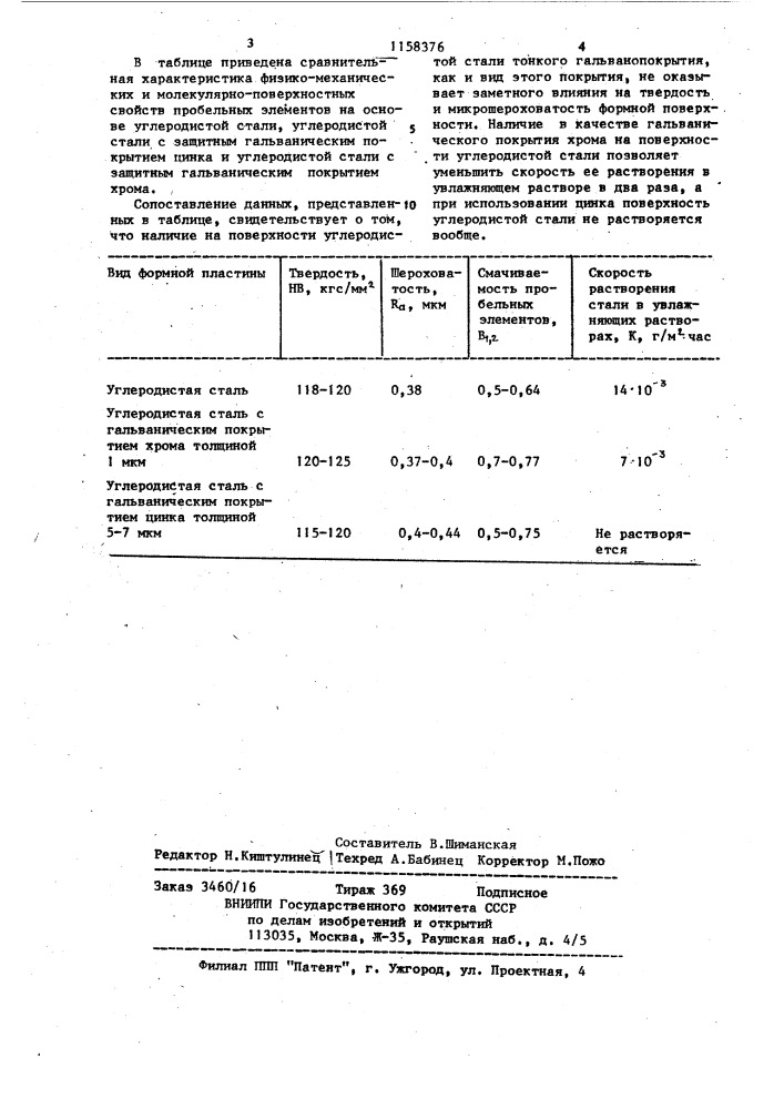 Способ изготовления монометаллических форм офсетной печати (патент 1158376)