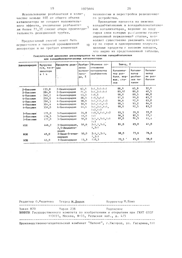 Способ получения цианпиридинов (патент 1075664)