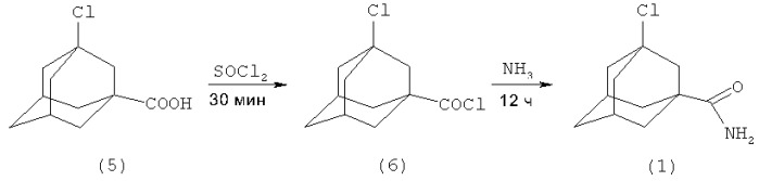 Способ получения 1-хлорадамантил-3-формамида (амида 1-хлорадамантил-3-карбоновой кислоты) (патент 2455282)