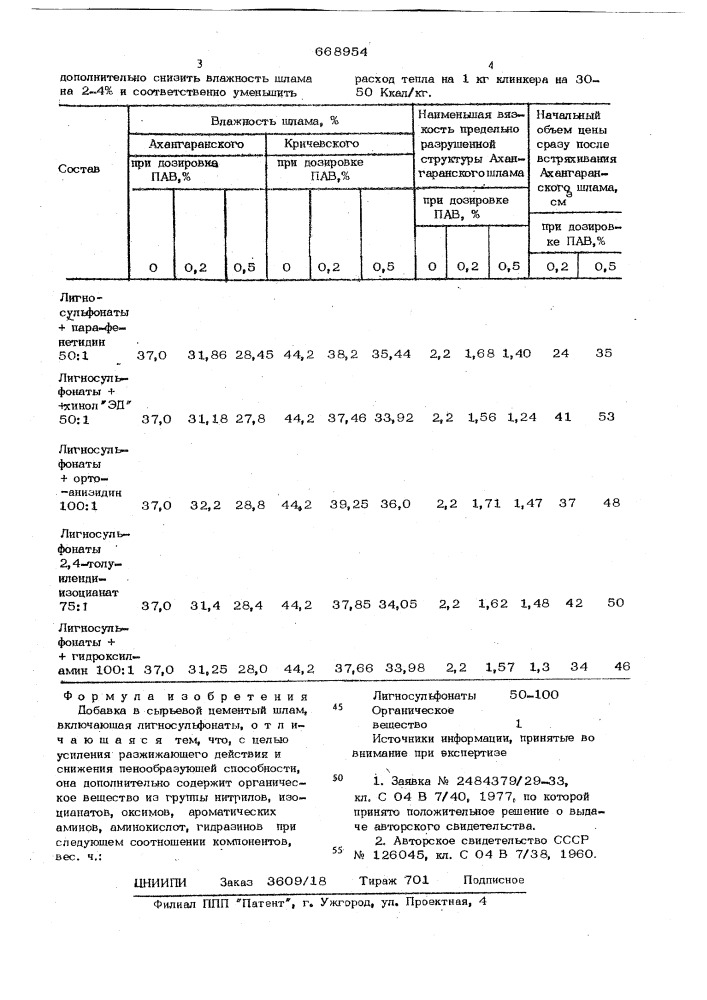 Добавка в сырьевой цементный шлам (патент 668954)