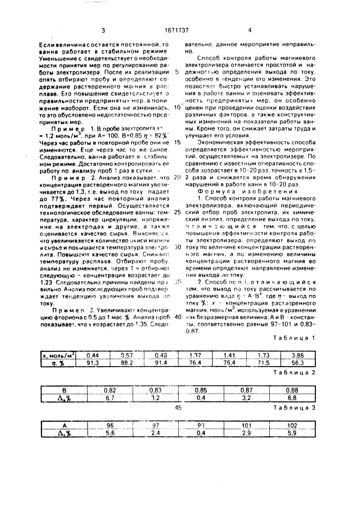 Способ контроля работы магниевого электролизера (патент 1671737)