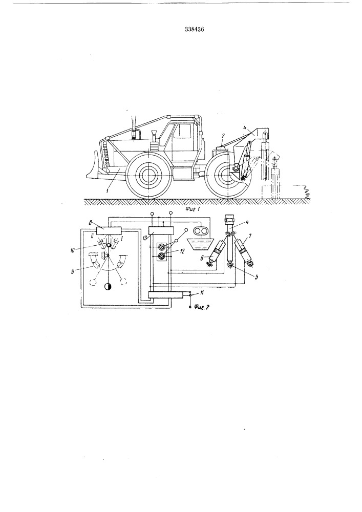 Машина для трелевки деревьев (патент 338436)