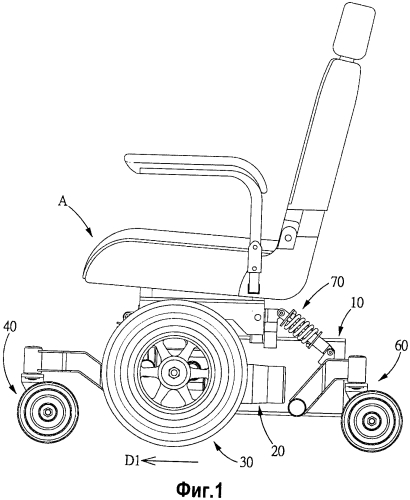 Подвеска для электрического кресла-коляски (патент 2586481)