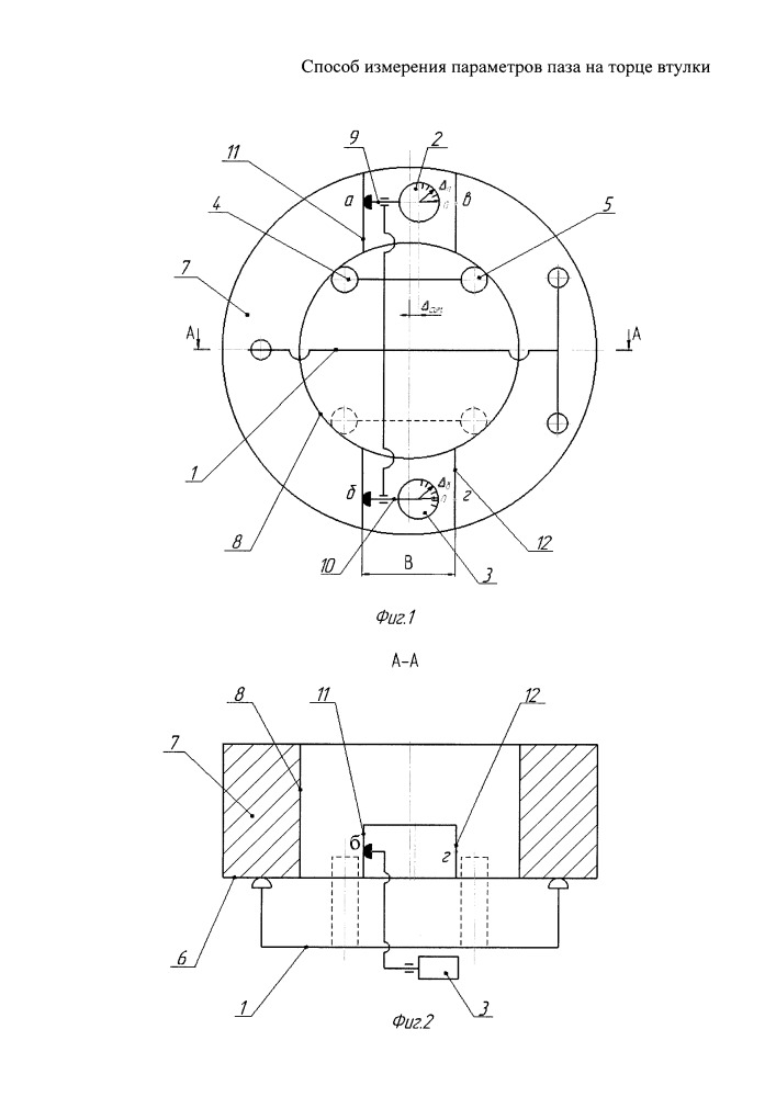Способ измерения параметров паза на торце втулки (патент 2665497)