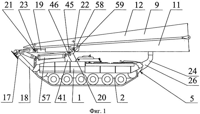 Мостоукладчик на шасси базового танка (патент 2250284)