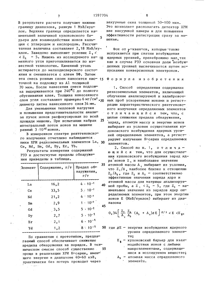 Способ определения содержания редкоземельных элементов (патент 1597704)