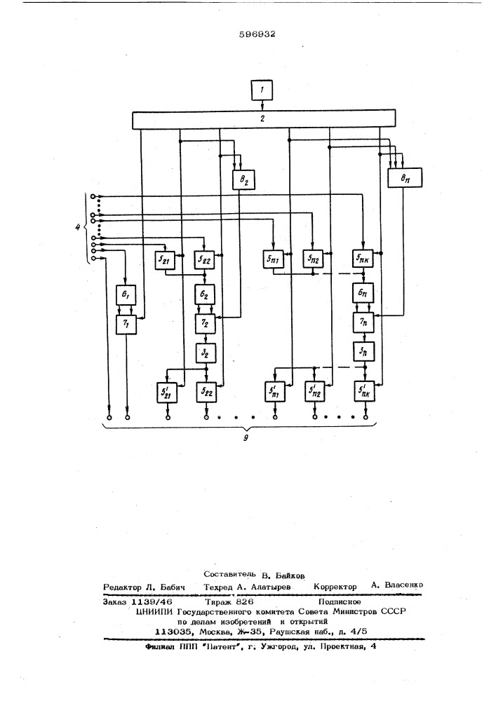 Устройство для формирования функций хаара (патент 596932)