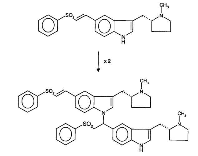 Способ получения (r)-5-(2-бензолсульфонилэтил)-3-n-метилпирролидин-2-илметил)-1н- индола (патент 2256660)