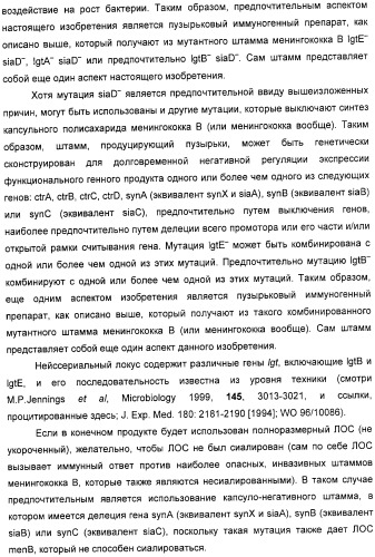 Вакцинные композиции, содержащие липополисахариды иммунотипа l2 и/или l3, происходящие из штамма neisseria meningitidis igtb- (патент 2364418)