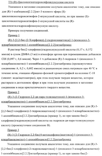 Производные хинуклидина и их применение в качестве антагонистов мускариновых рецепторов м3 (патент 2399620)