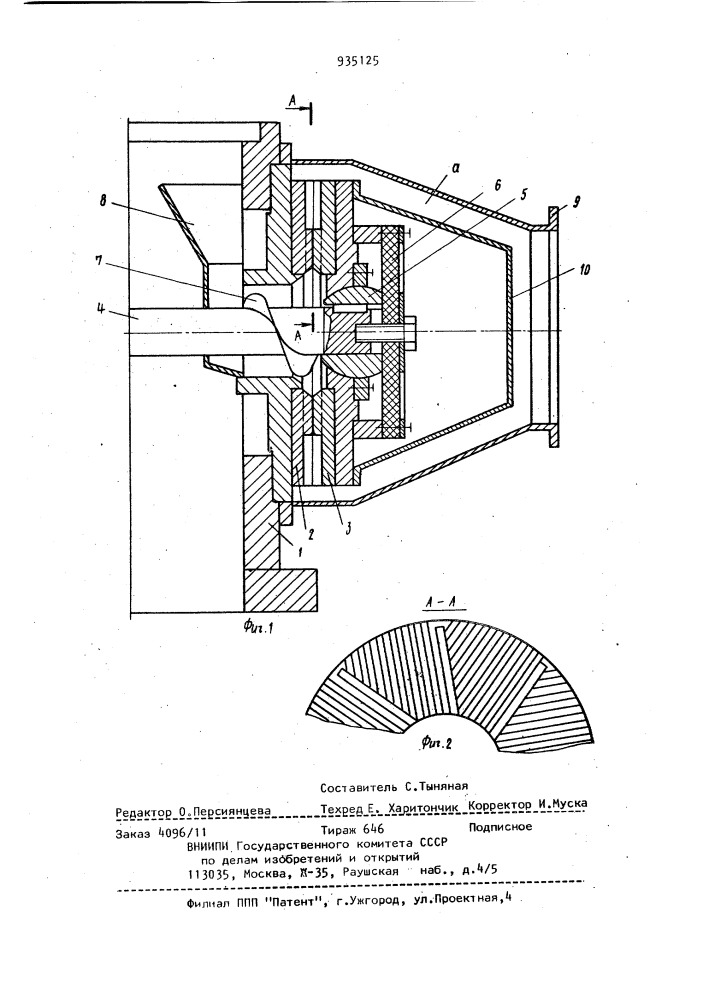 Дисковая мельница (патент 935125)