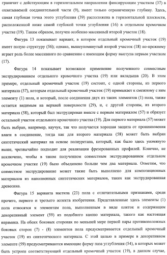Настил пола, элемент пола и способ для изготовления элементов пола (патент 2403356)