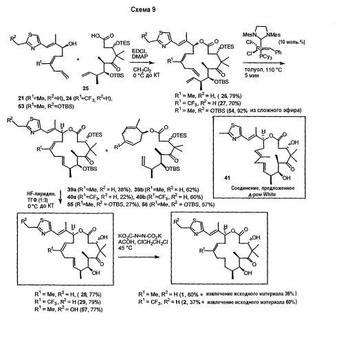 Синтез эпотилонов, их промежуточных продуктов, аналогов и их применения (патент 2462463)