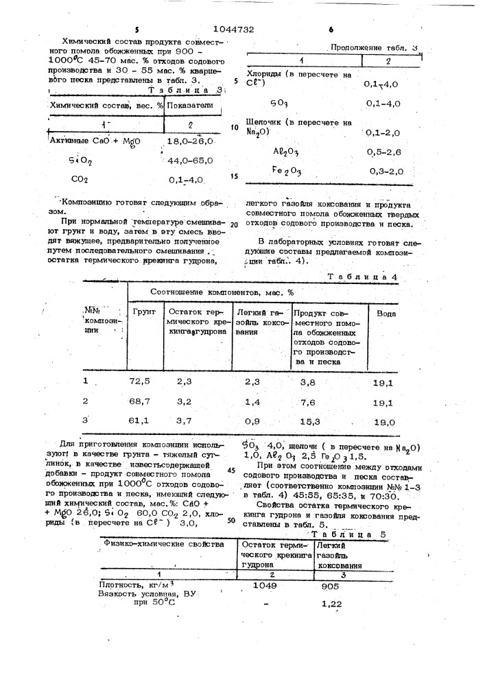 Композиция для устройства насыпи (патент 1044732)