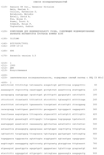 Модифицированные варианты ингибиторов протеаз bowman birk (патент 2509776)