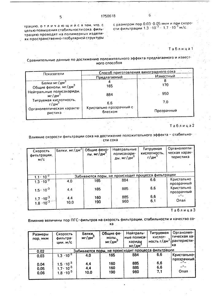 Способ приготовления виноградного сока (патент 1750618)