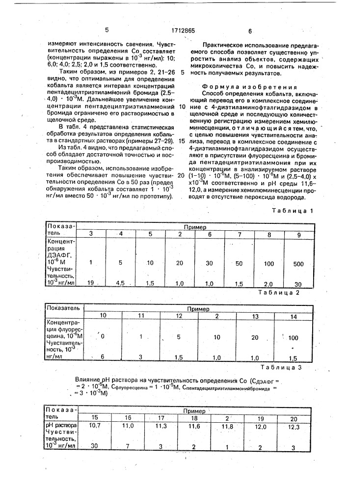 Способ определения кобальта (патент 1712865)