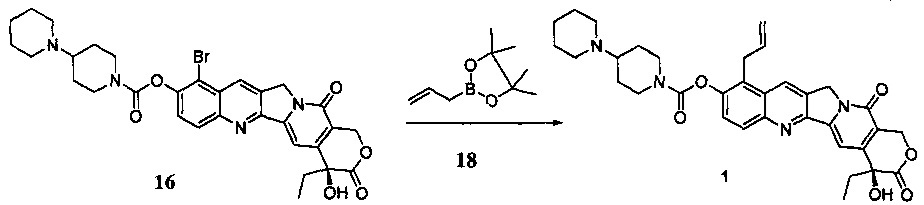Способ синтеза производных 9-аллилкамптотецина (патент 2658017)