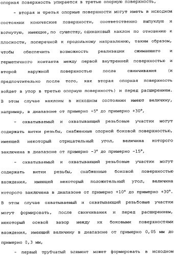 Реализуемое при помощи пластического расширения герметичное трубное соединение с одним или несколькими исходными локальными утолщениями материала (патент 2334907)