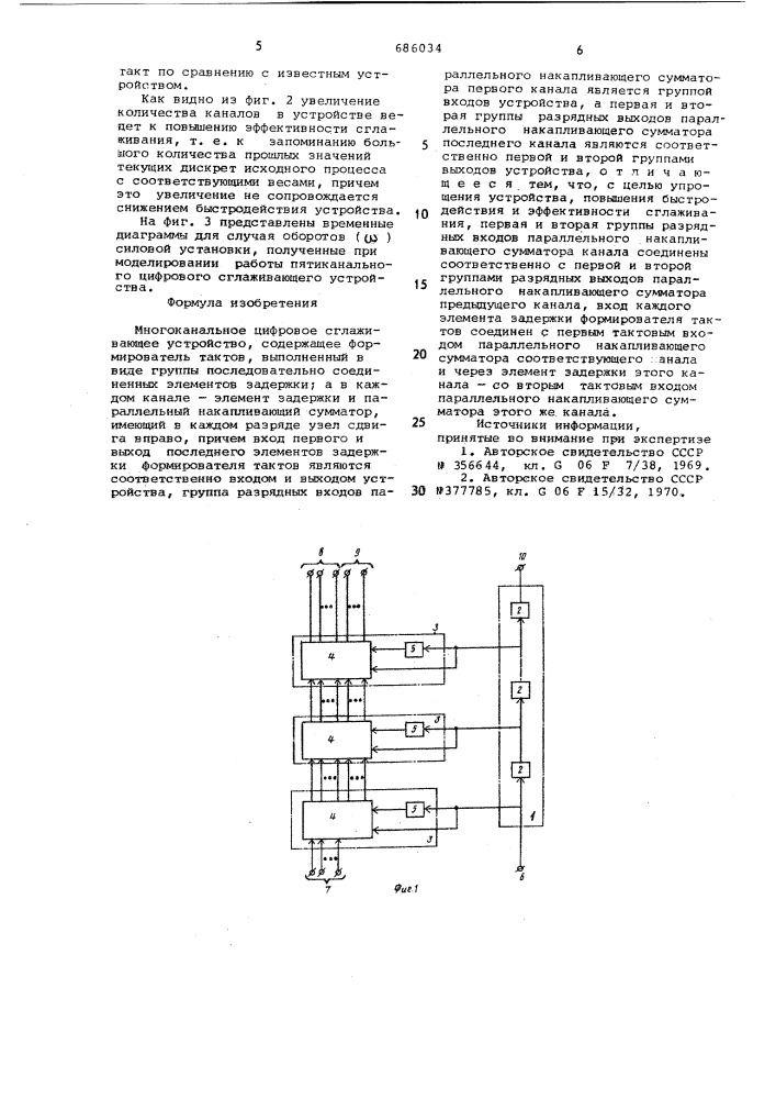 Многоканальное цифровое сглаживающее устройство (патент 686034)