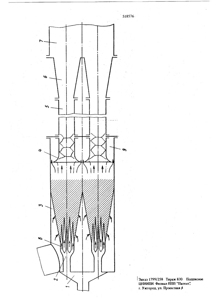 Газовый эжектор (патент 518576)