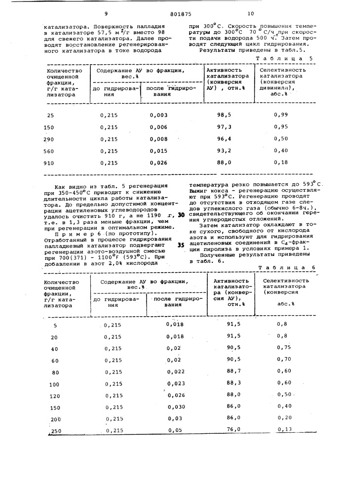 Способ регенерации алюмопалладие-вого катализатора (патент 801875)