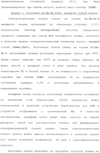 Аморфный оксид и полевой транзистор с его использованием (патент 2369940)