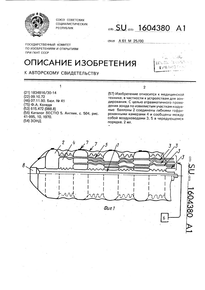 Зонд (патент 1604380)