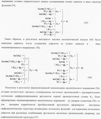 Функциональная структура параллельного позиционно-знакового сумматора f(+/-) для комбинационного умножителя, в котором выходные аргументы частичных произведений представлены в формате двоичной системы счисления f(2n) (варианты) (патент 2380740)