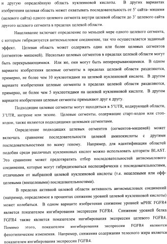 Композиции и способы модуляции экспрессии рецептора фактора роста фибробластов 4 (fgfr4) (патент 2501803)