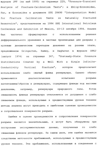 Способы и устройства для оценки физических параметров резервуаров с использованием метода кривых восстановления давления при испытании разрыва нагнетанием/сбросом (патент 2359123)