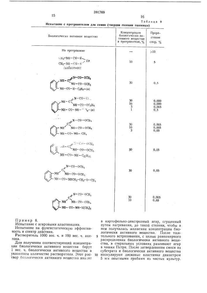 Фунгицид (патент 391769)